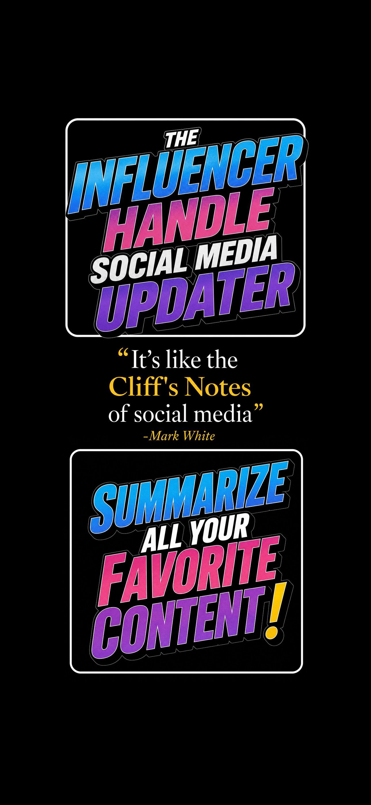 The Influencer Handle Social Media Updater
